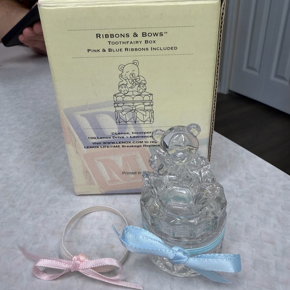 Lenox toothfairy box full lead Crystal teddy bear